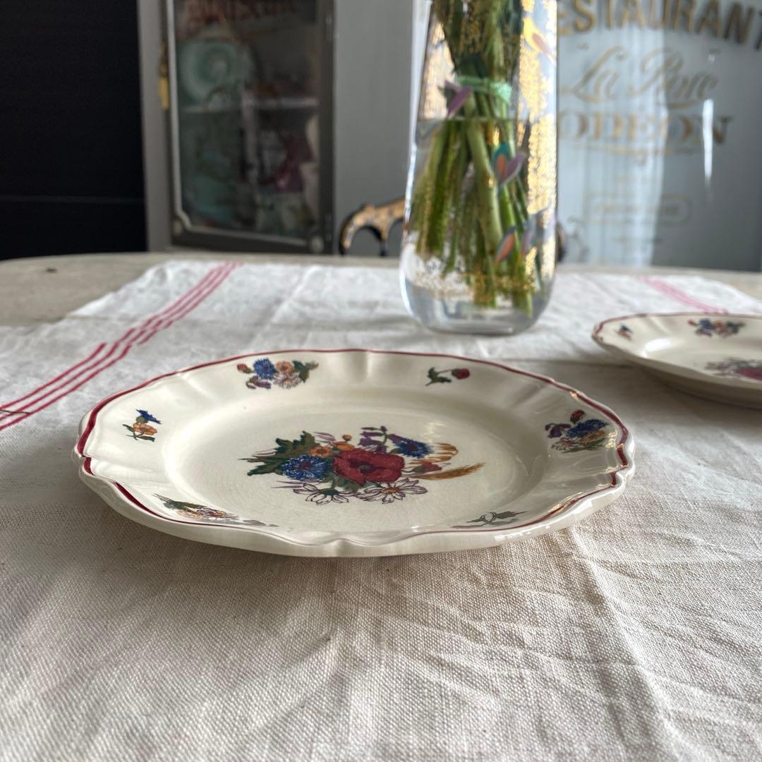 サルグミンヌ　sarreguemines アグレスト　花リム プレート【A】