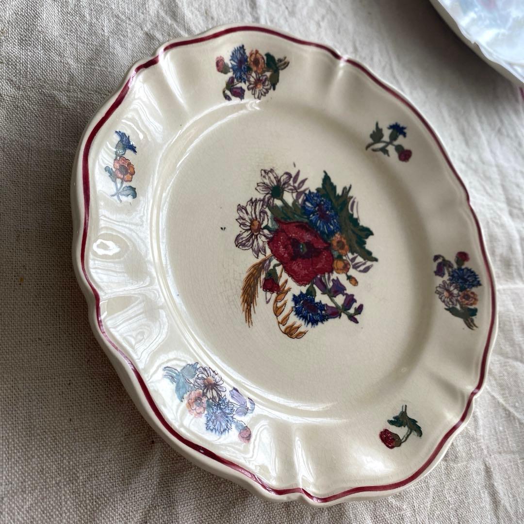 サルグミンヌ　sarreguemines アグレスト　花リム プレート【A】