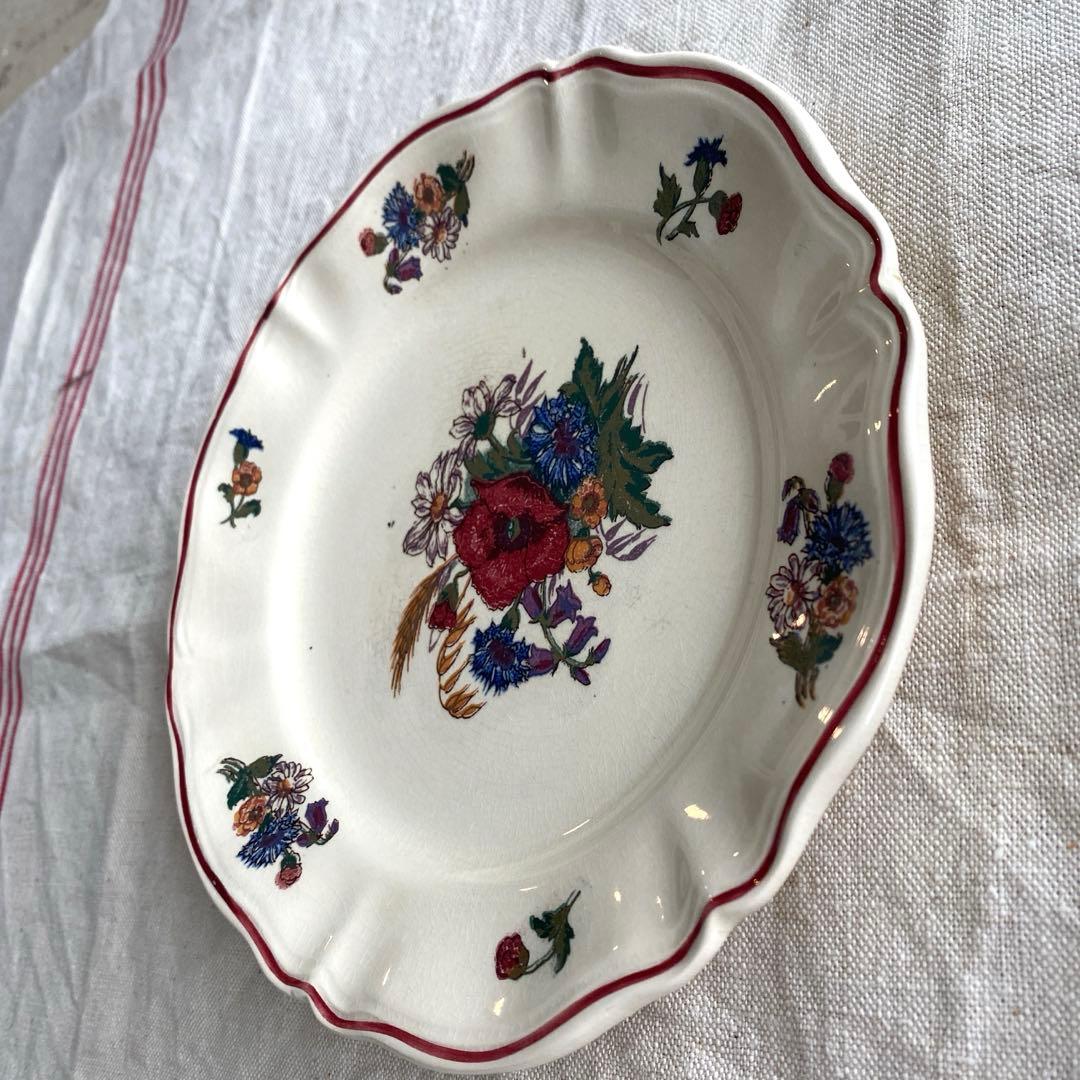 サルグミンヌ　sarreguemines アグレスト　花リム プレート【A】