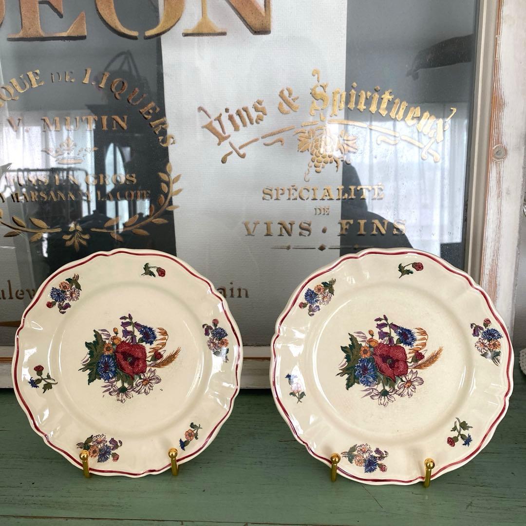 サルグミンヌ　sarreguemines アグレスト　花リム プレート【A】