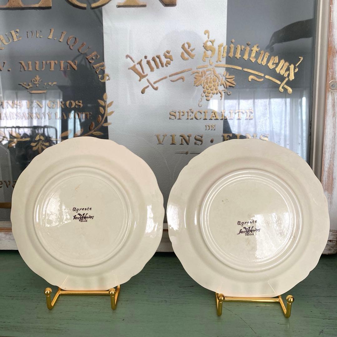 サルグミンヌ　sarreguemines アグレスト　花リム プレート【A】