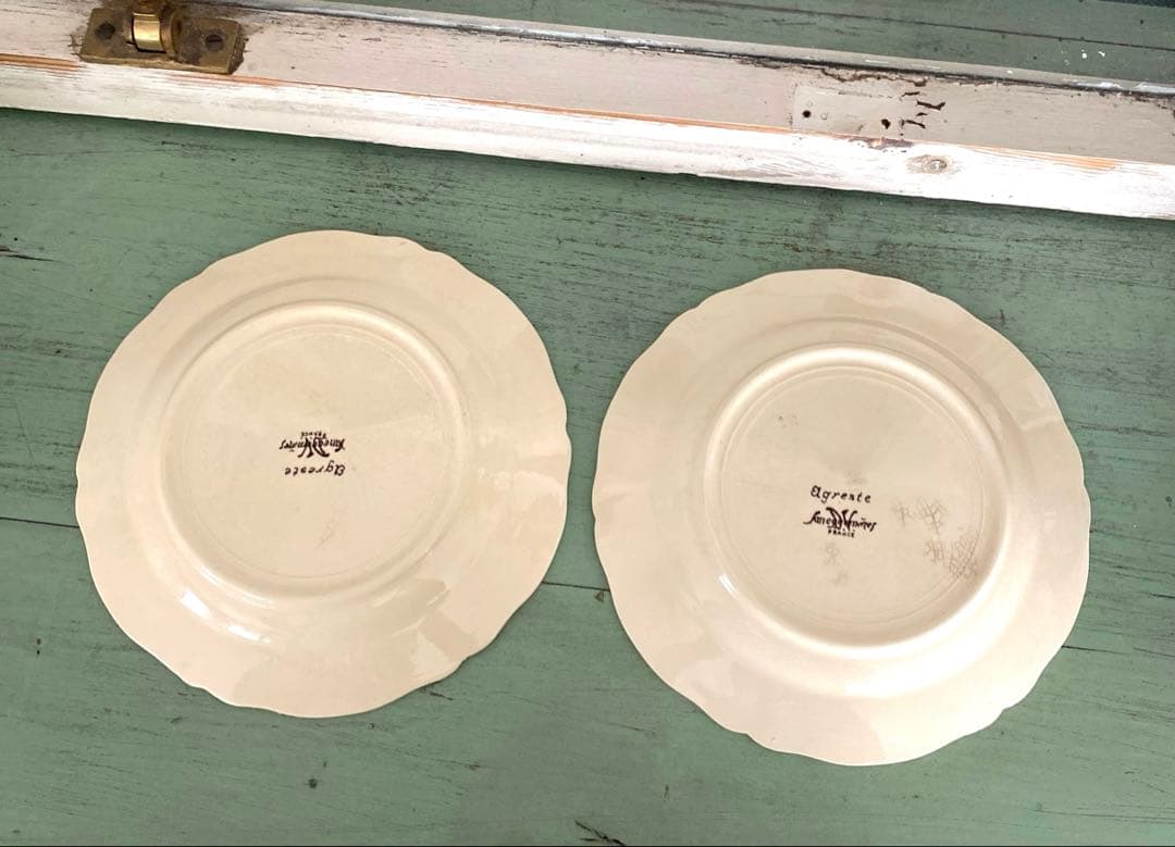 サルグミンヌ　sarreguemines アグレスト　花リム プレート【A】