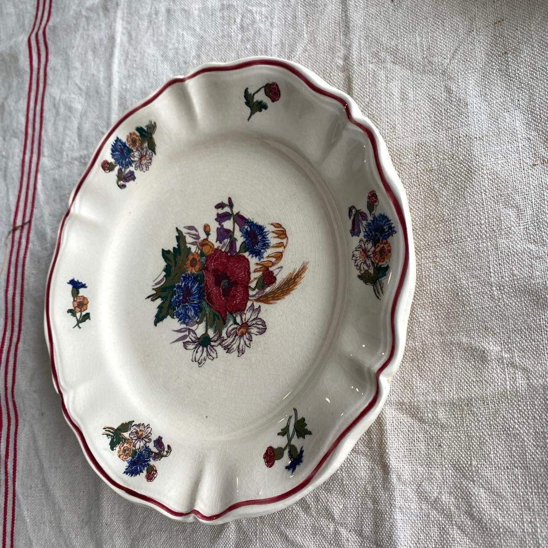 サルグミンヌ　sarreguemines アグレスト　花リム プレート【A】