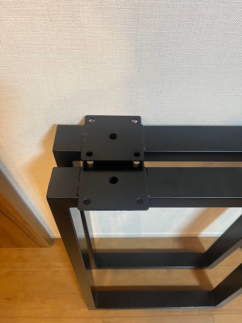 100✕45 カウンターテーブル　ウォールナット　無垢材　アイアン脚