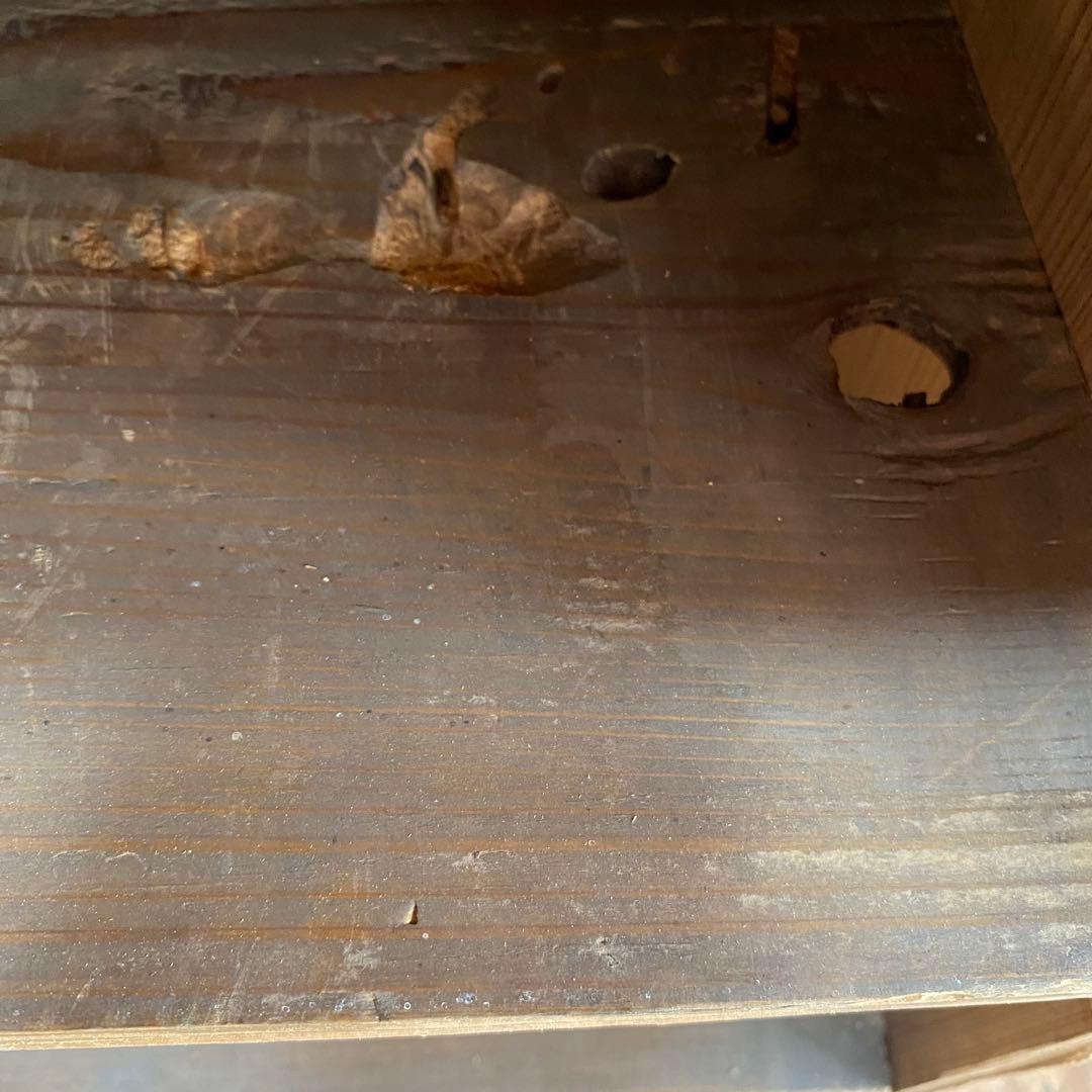 アンティーク チェスト 格子棚 オープンラック 無垢材 無塗装 z750