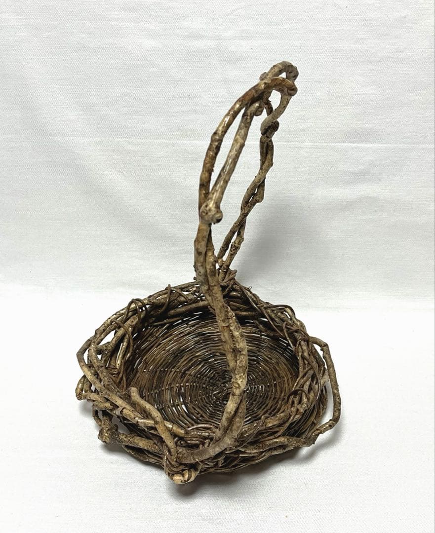 アケビ つる カゴ 手作り 自然素材 ナチュラル バスケット ハンドメイド