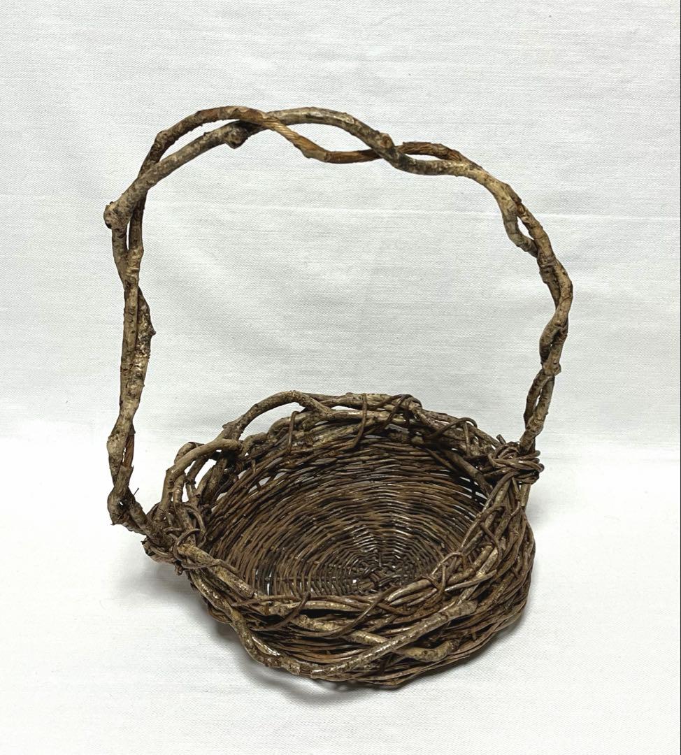 アケビ つる カゴ 手作り 自然素材 ナチュラル バスケット ハンドメイド