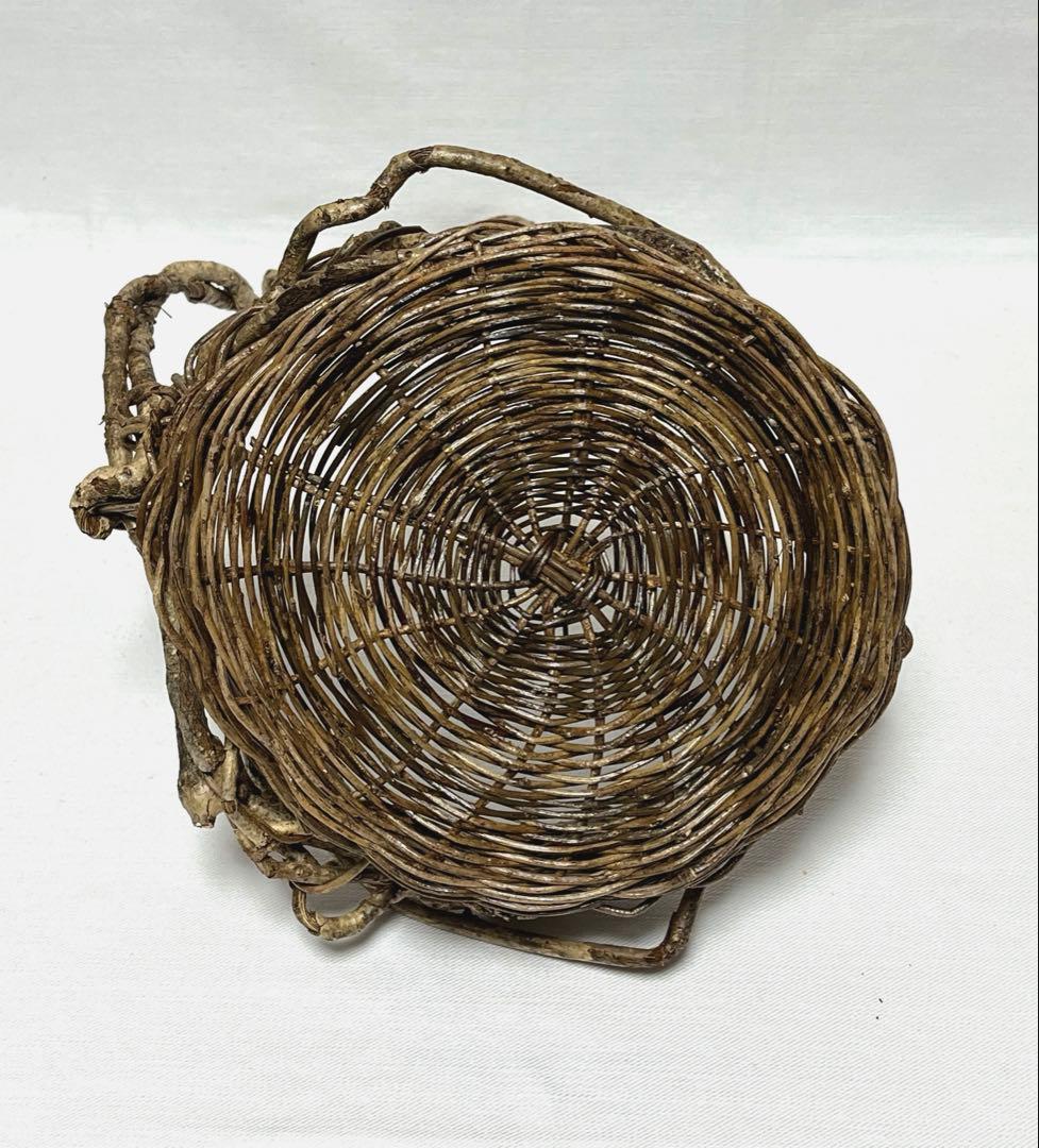 アケビ つる カゴ 手作り 自然素材 ナチュラル バスケット ハンドメイド