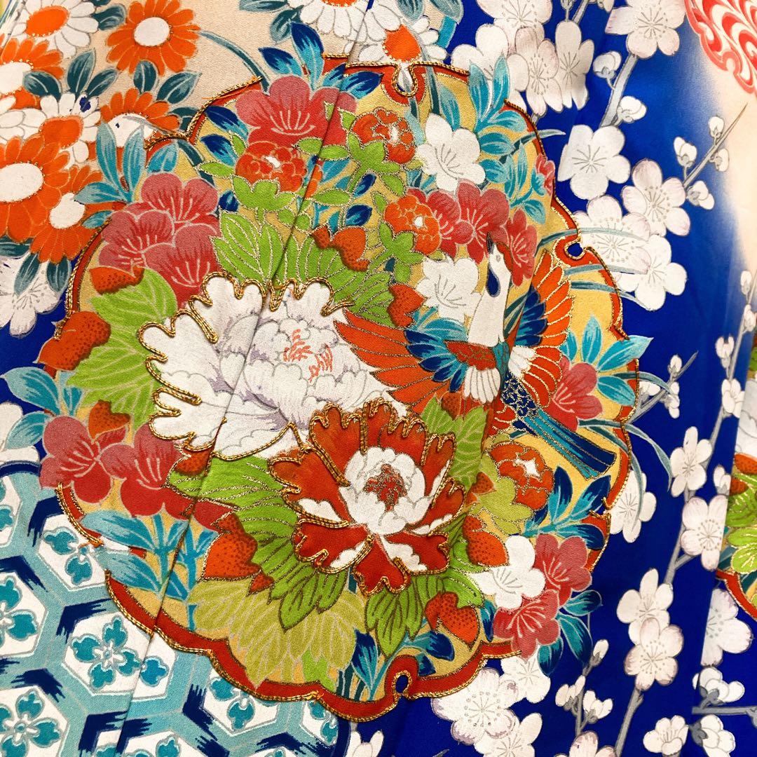 ◎mk-919　七五三　振袖　着物　女の子　御祝い着　金駒刺繍　2-6