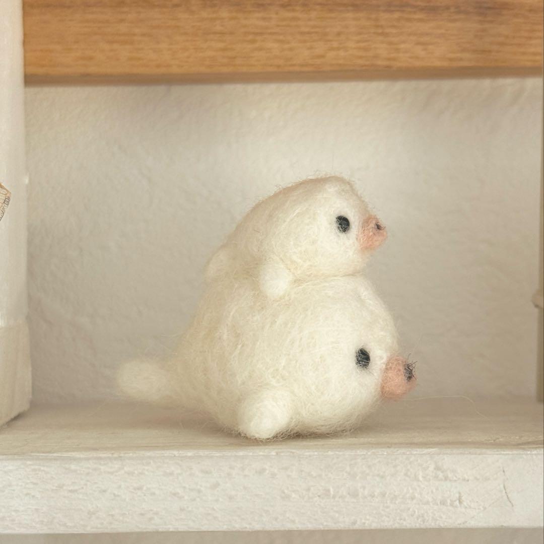 【果物love】羊毛フェルト 親子♡アザラシ