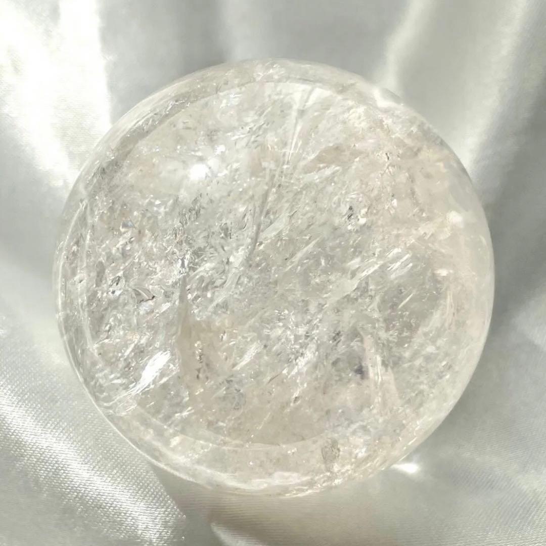 ④ピンクアゼツライト 48.7mm スフィア ピンクファイヤークォーツ 台座あり