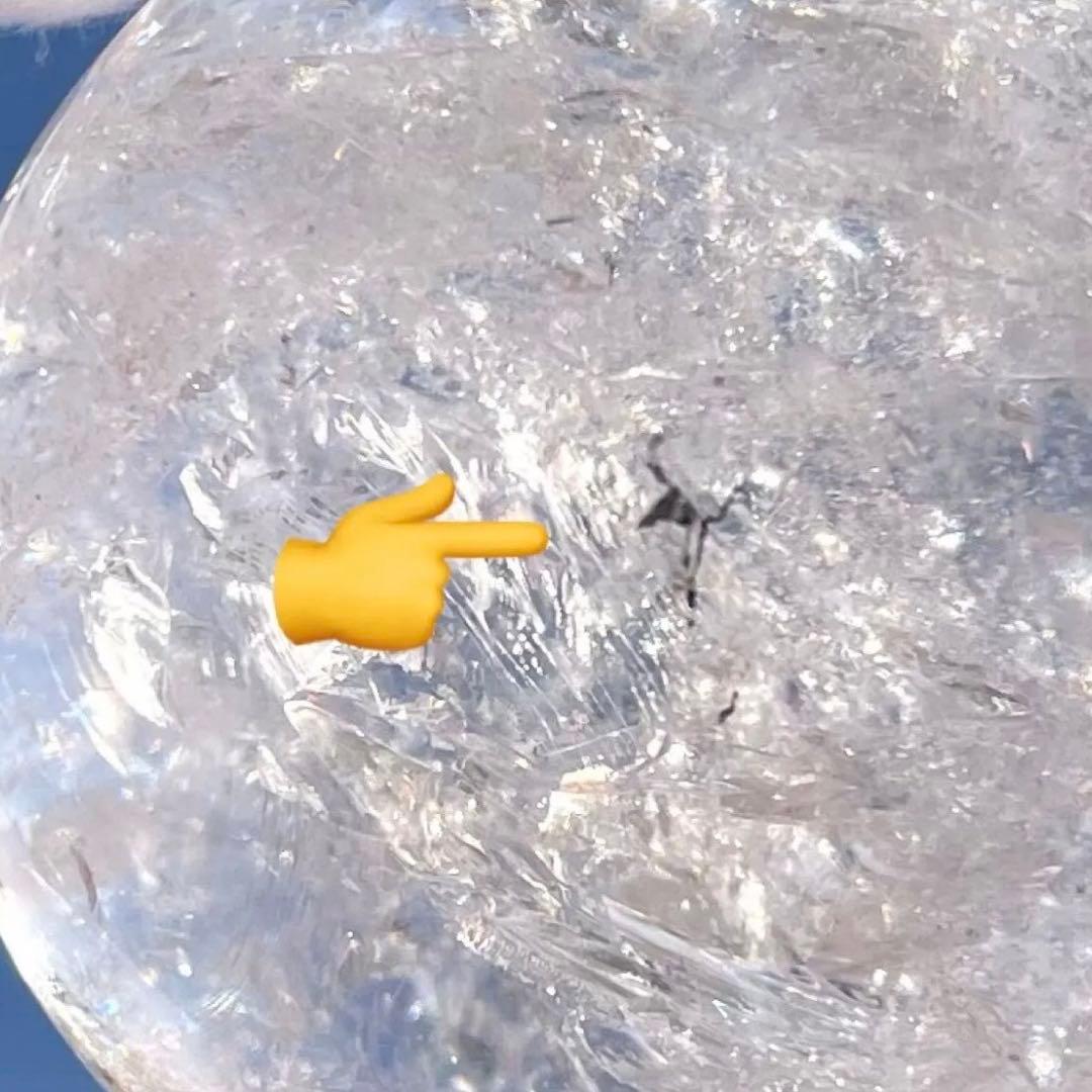 ④ピンクアゼツライト 48.7mm スフィア ピンクファイヤークォーツ 台座あり