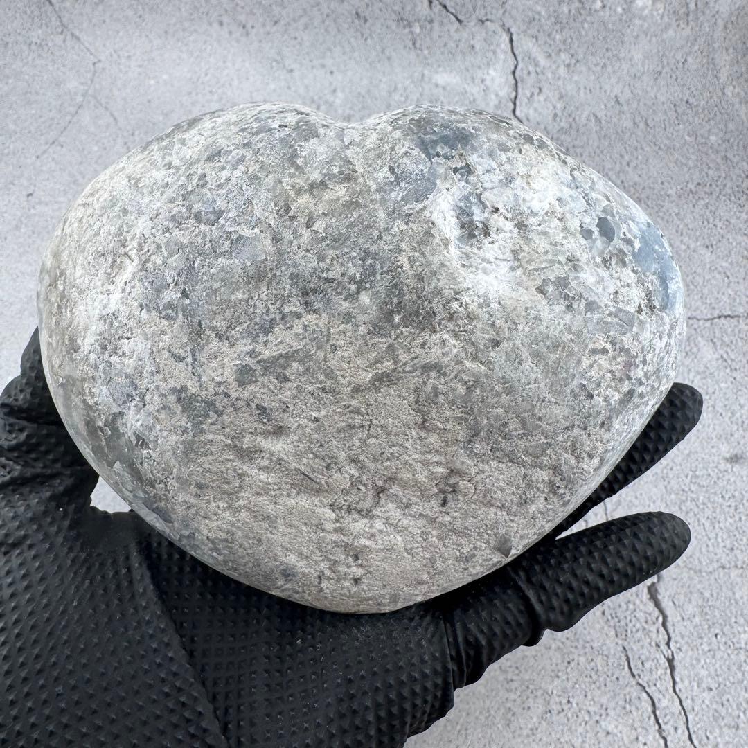 G-177セレスタイトハート型原石　天然石　ブルーストーンクラスター1.84kg