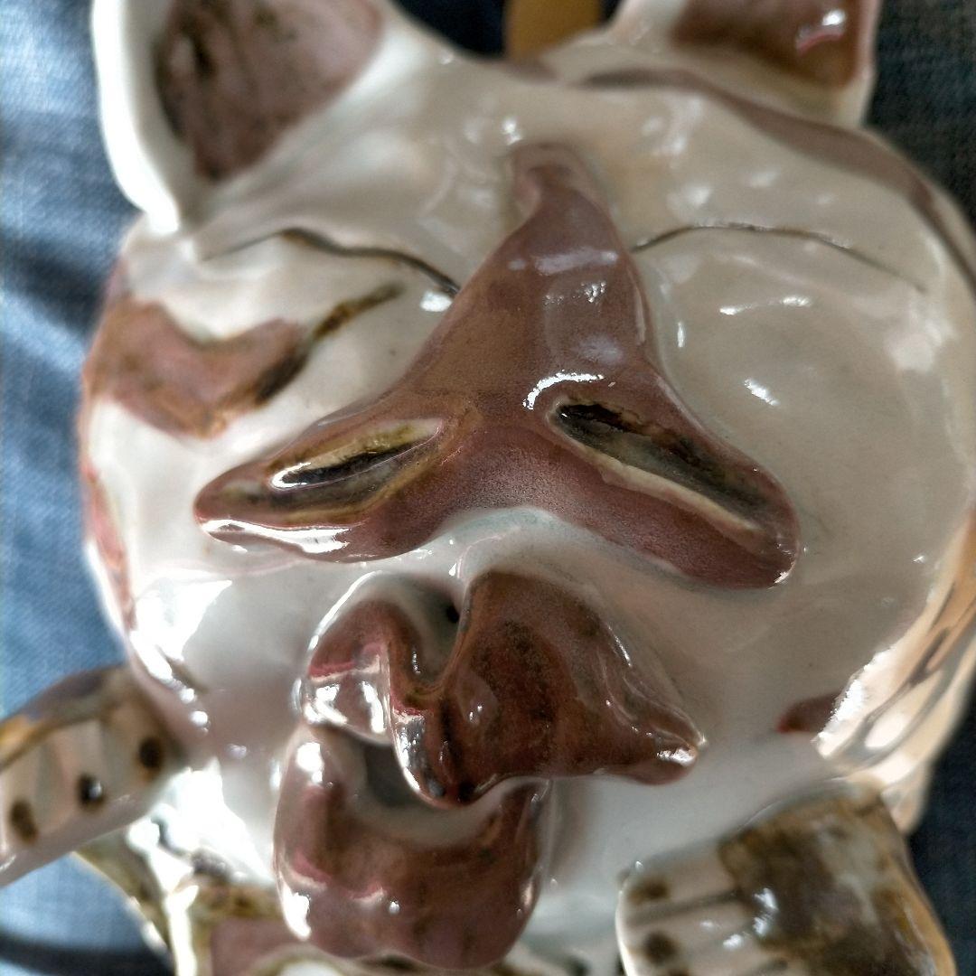 まねき猫 陶製 置物 一点物