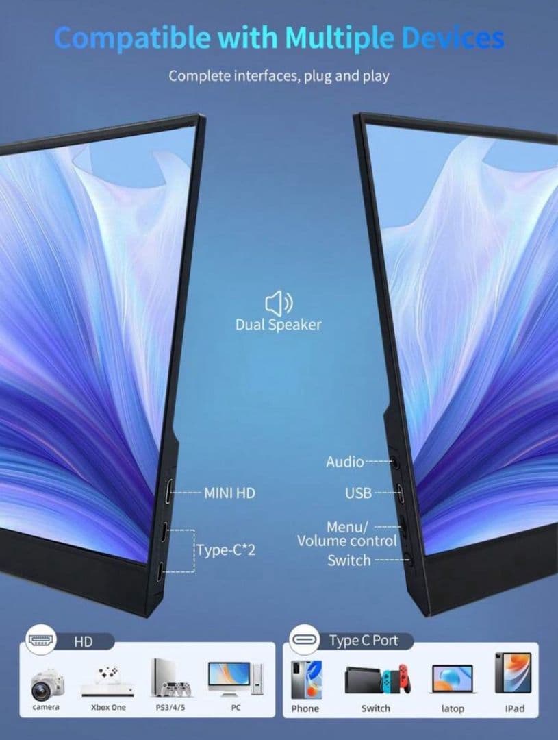 OJIAMI 1920*1080ポータブルモニター