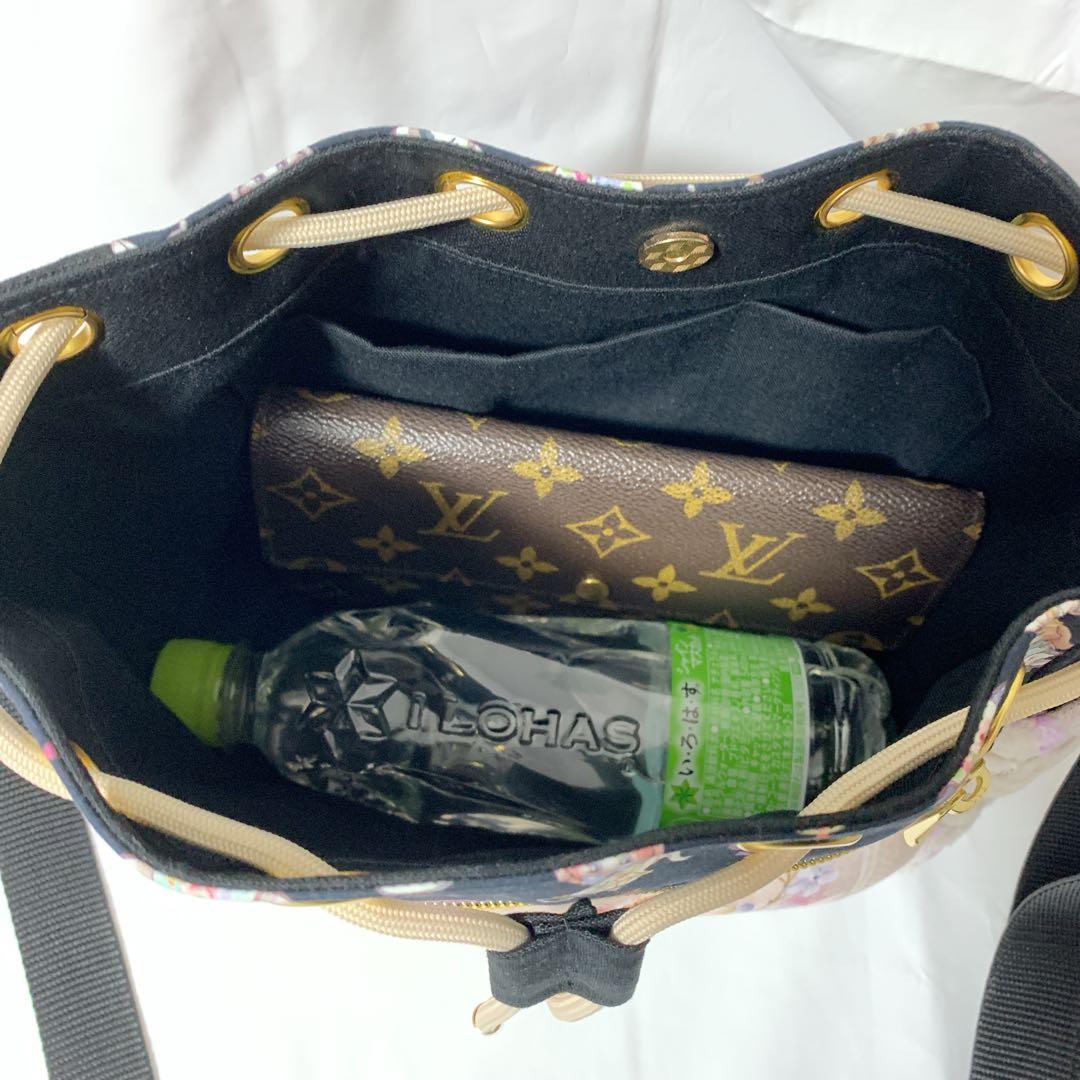 ハンドメイド　ジョリーフルール　コラコラ　巾着バッグ　ショルダーバッグ　ミニ柄