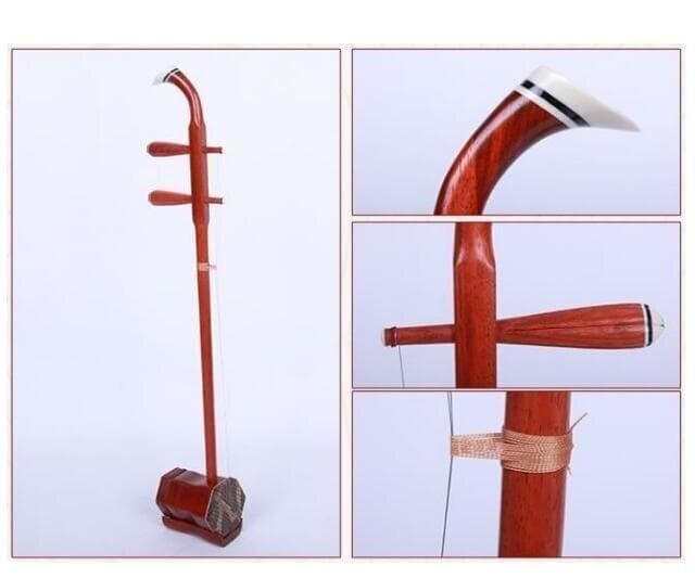 木製 二胡 赤色 八角形 （初心者専用）