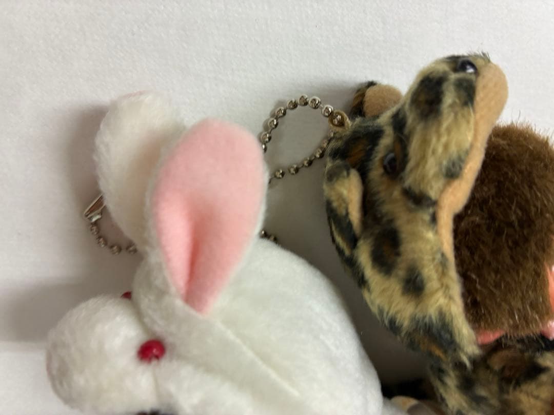 平成レトロ　セキグチ　アニマルモンチッチ　ヒョウ＆ウサギ　ぬいぐるみストラップ