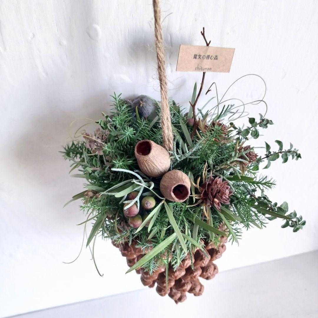 【魔女の棲む森 ～木の実と休日～】ドライフラワー クリスマス オーナメント