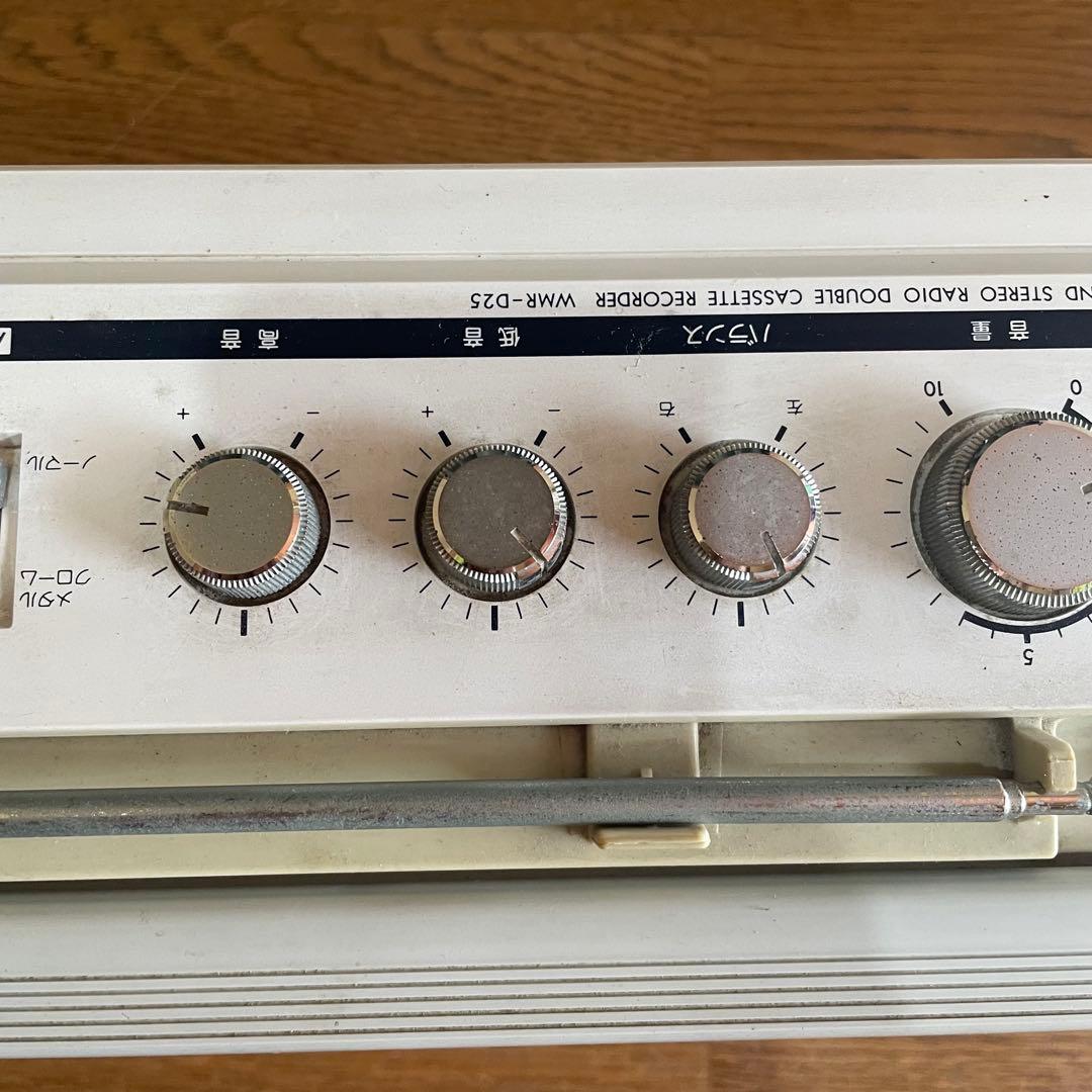SANYO WMR-D25 サンヨー ダブルラジカセ カセットデッキ ホワイト