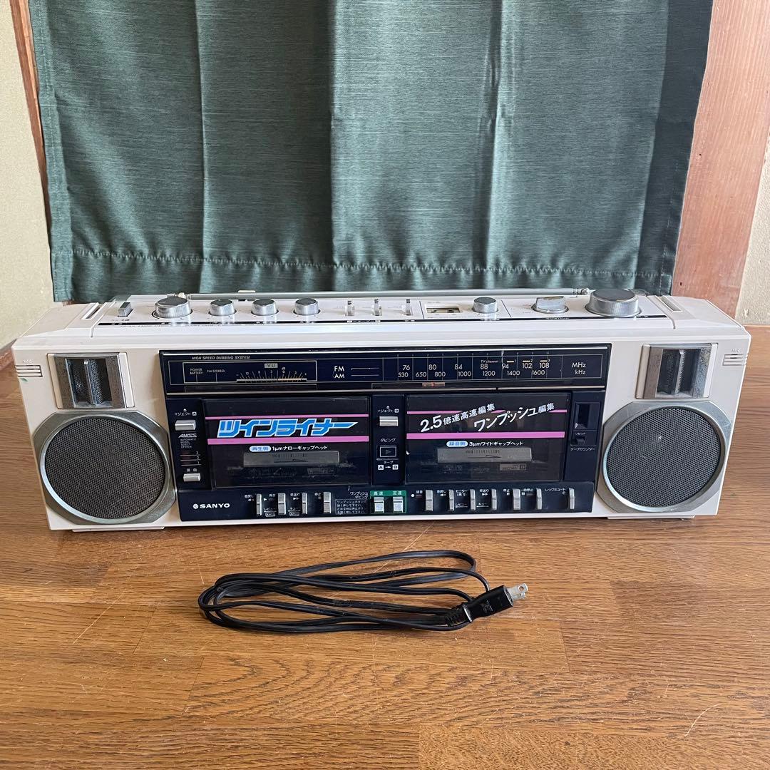 SANYO WMR-D25 サンヨー ダブルラジカセ カセットデッキ ホワイト