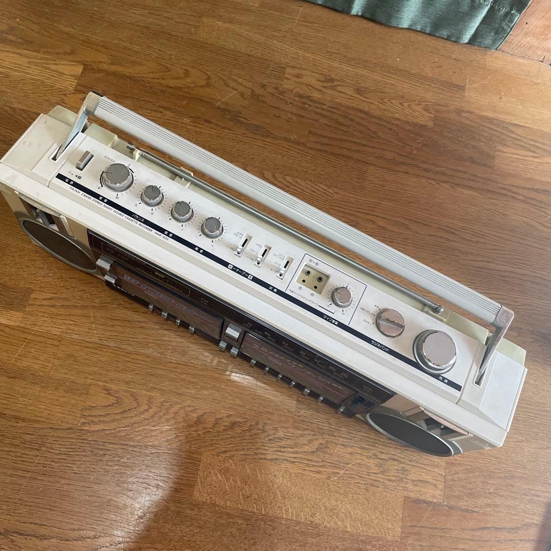 SANYO WMR-D25 サンヨー ダブルラジカセ カセットデッキ ホワイト
