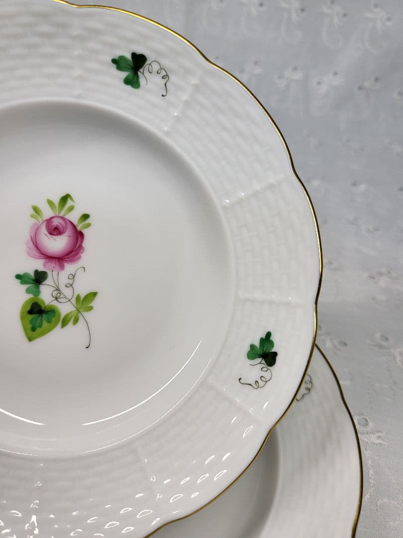 2枚✨未使用近✨ヘレンド ウィーンの薔薇 ボウル 小皿 深皿 ミニプレート