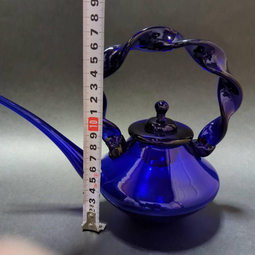 ガラス 硝子 ちろり コバルトブルー 瑠璃色