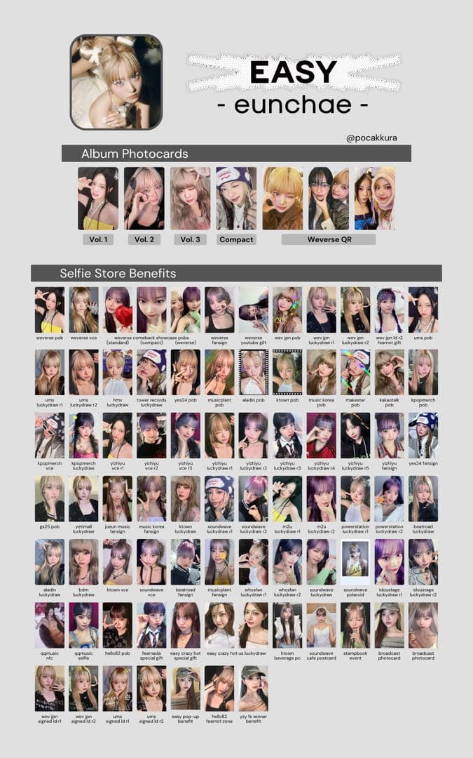 LE SSERAFIM ルセラ EASY カムバショーケース トレカ ウンチェ