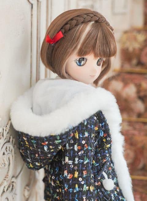 WR36 BJD　1/3　ドール 衣装 上着　ファーコート 人形服　ハンドメ
