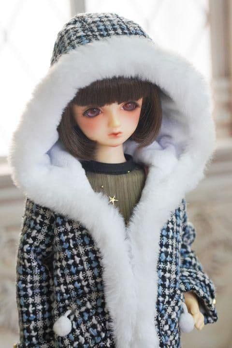 WR36 BJD　1/3　ドール 衣装 上着　ファーコート 人形服　ハンドメ