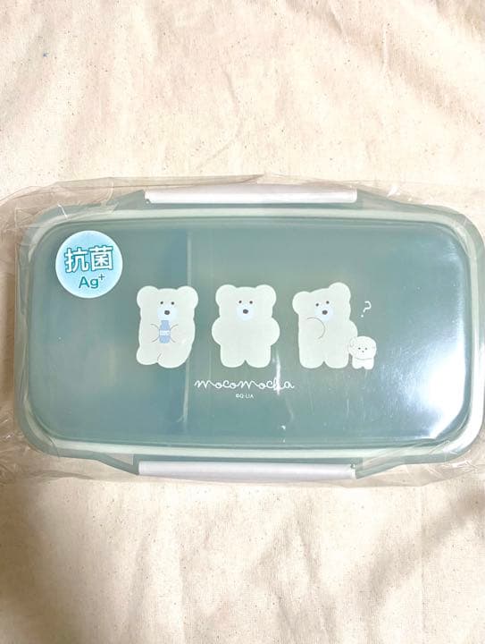 モコモカ　クリーム　弁当箱　箸　スプーン　巾着袋　セット　新品未使用