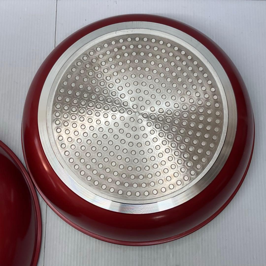 【未使用】アイリスオーヤマ ダイヤモンドコートパン 2点セット レッド 26cm