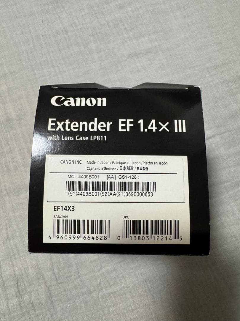 【極美品】Canon エクステンダー EF1.4X III Extender