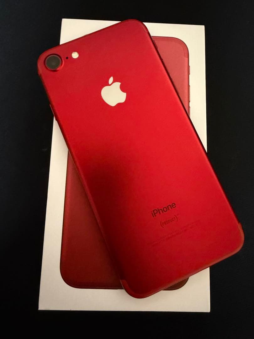Apple iPhone 7 (赤) 箱付き／SIMロック解除済み