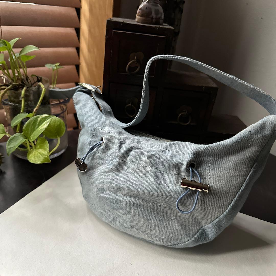 G*8様 『お針子さん』のスポーツミニバッグ／藍染／襤褸