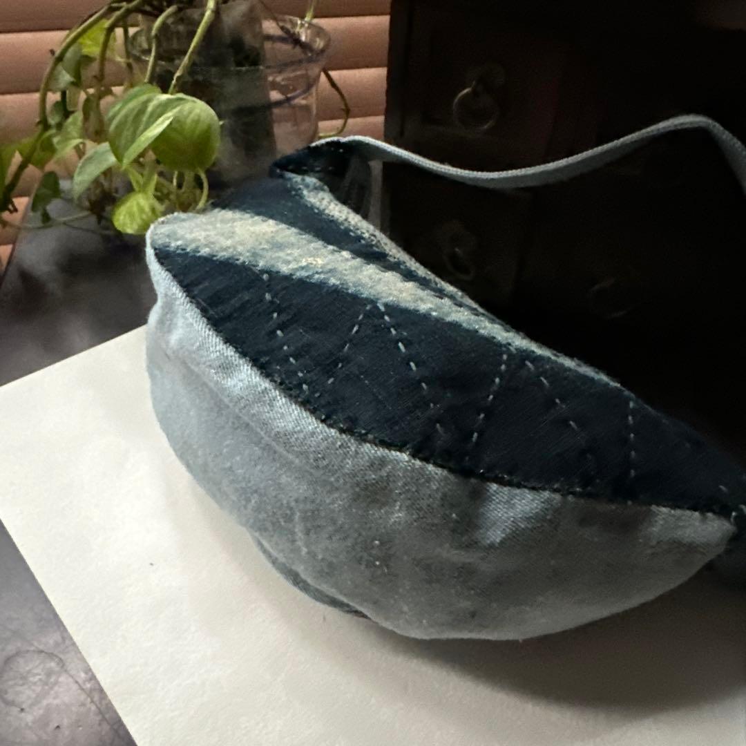 G*8様 『お針子さん』のスポーツミニバッグ／藍染／襤褸