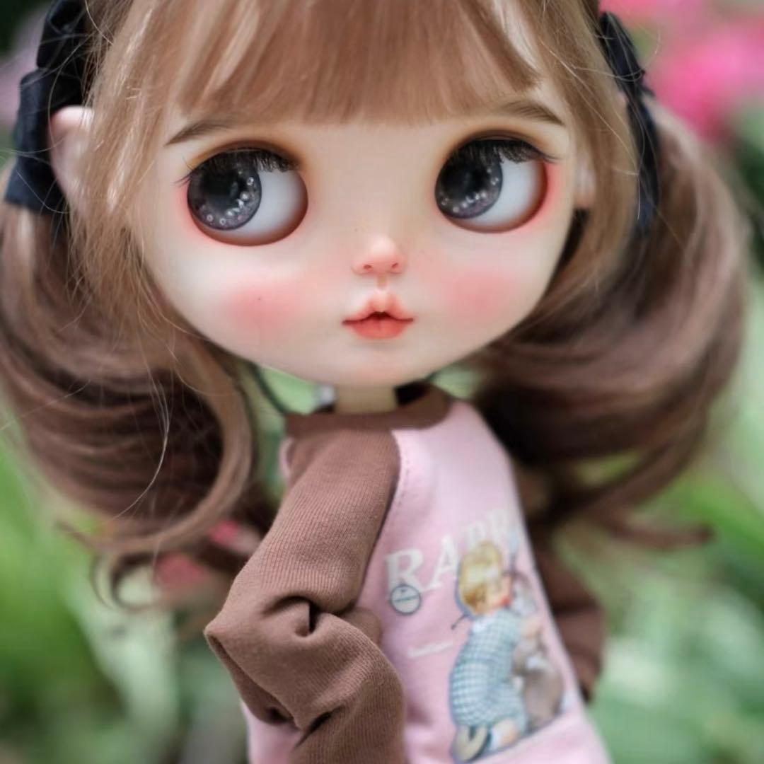 カスタムブライス 作家様 人形 幼い かわいい ドール うさぎ顔 フルセット