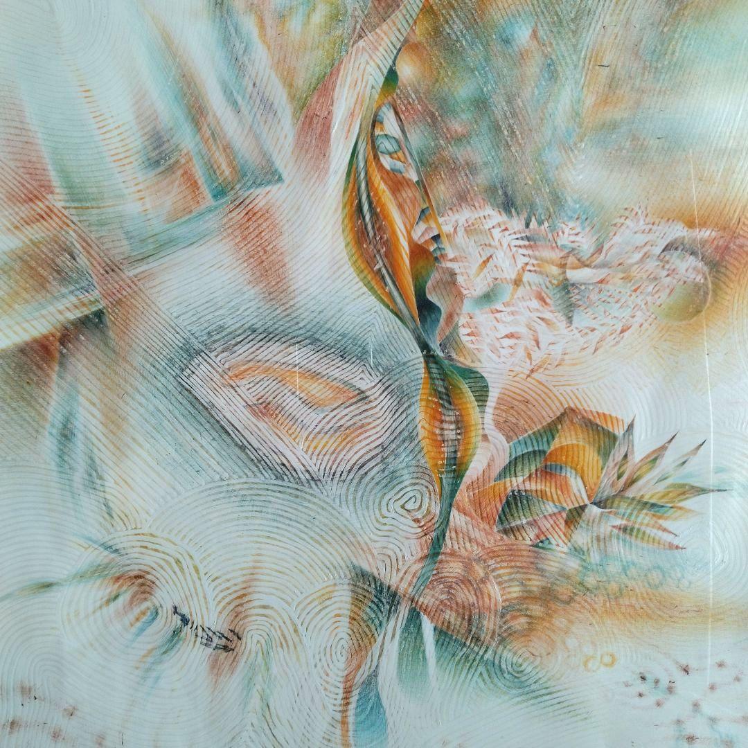 ♪絵画　カラフル　アート　虹　ハンドメイド　オリジナル　ペン画　抽象画