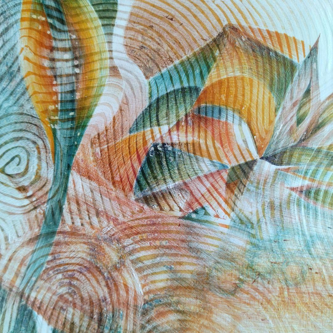 ♪絵画　カラフル　アート　虹　ハンドメイド　オリジナル　ペン画　抽象画