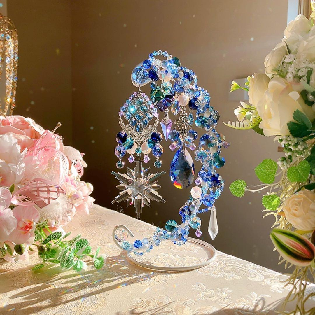 スワロフスキー♡Winter of blue・:*+.スタンドサンキャッチャー♡