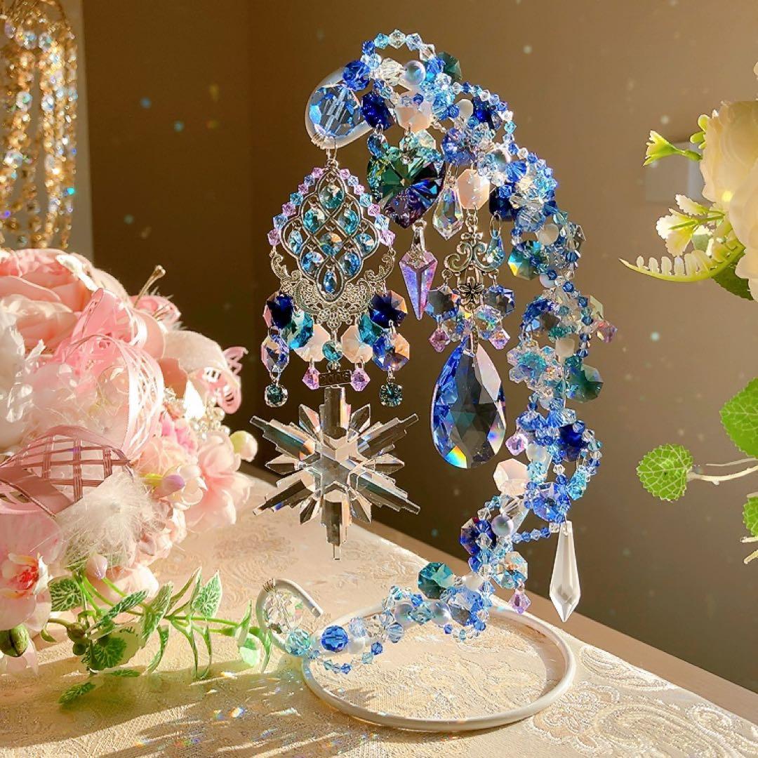 スワロフスキー♡Winter of blue・:*+.スタンドサンキャッチャー♡