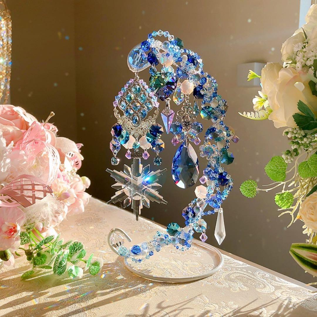 スワロフスキー♡Winter of blue・:*+.スタンドサンキャッチャー♡