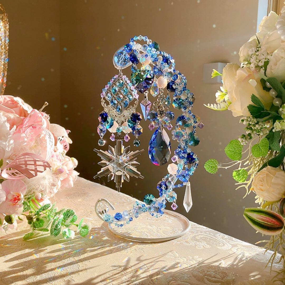 スワロフスキー♡Winter of blue・:*+.スタンドサンキャッチャー♡