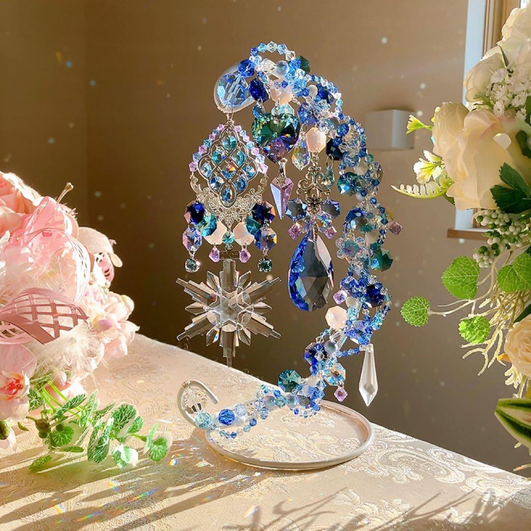 スワロフスキー♡Winter of blue・:*+.スタンドサンキャッチャー♡