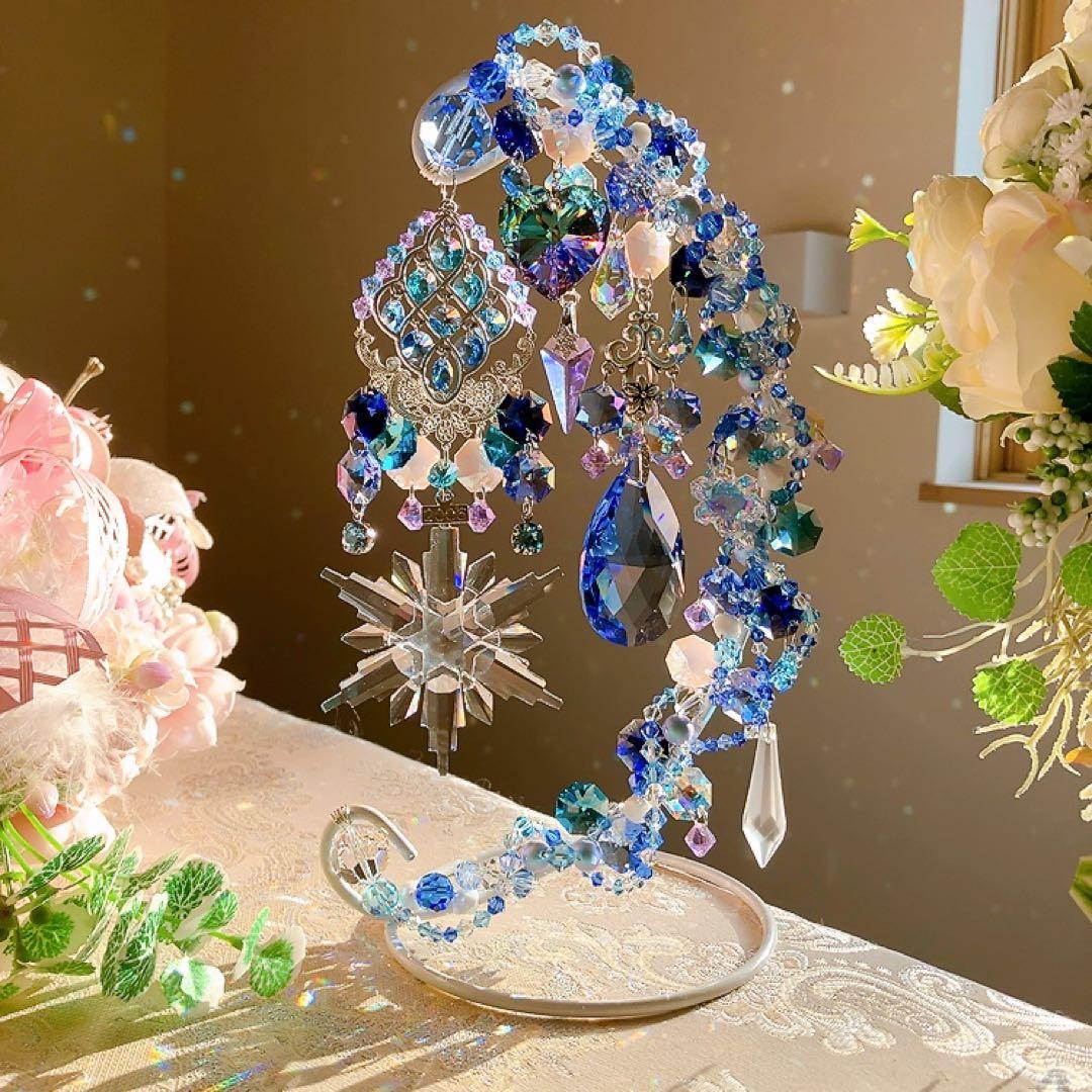 スワロフスキー♡Winter of blue・:*+.スタンドサンキャッチャー♡