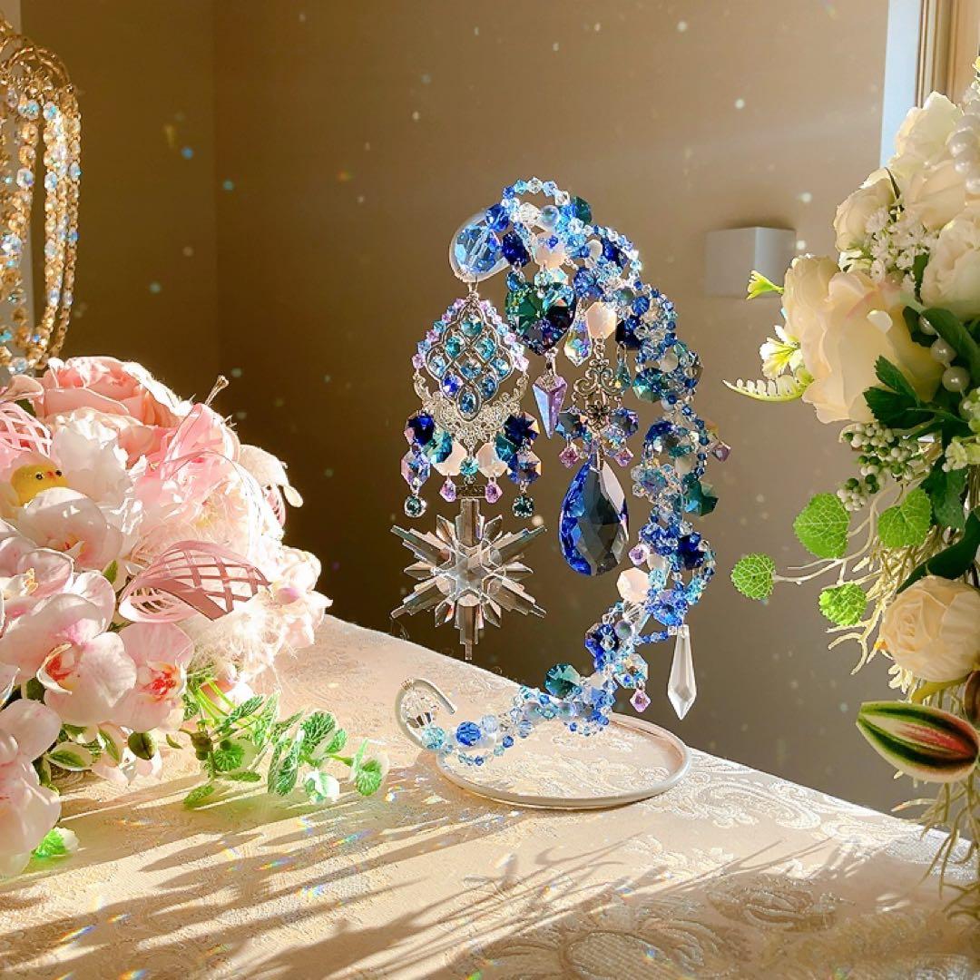 スワロフスキー♡Winter of blue・:*+.スタンドサンキャッチャー♡