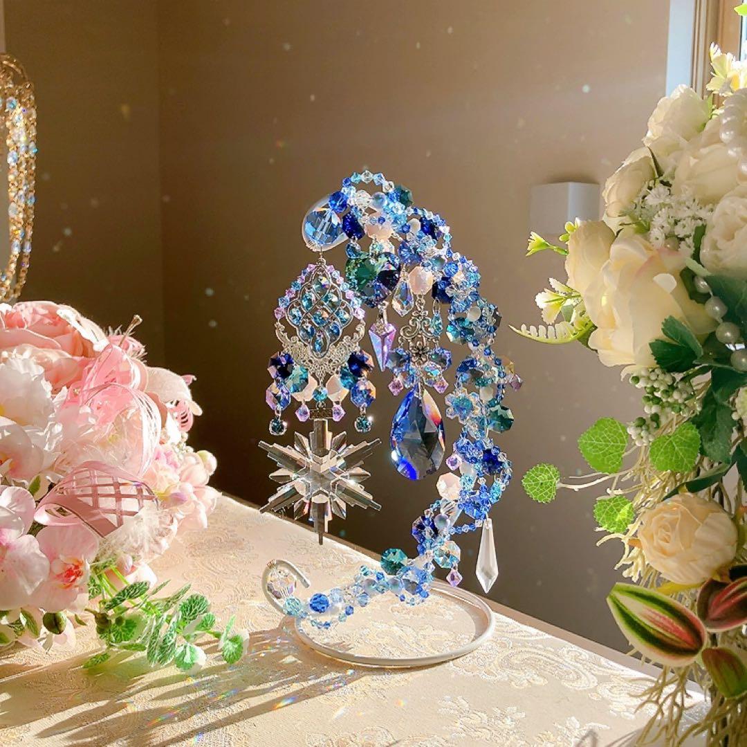 スワロフスキー♡Winter of blue・:*+.スタンドサンキャッチャー♡