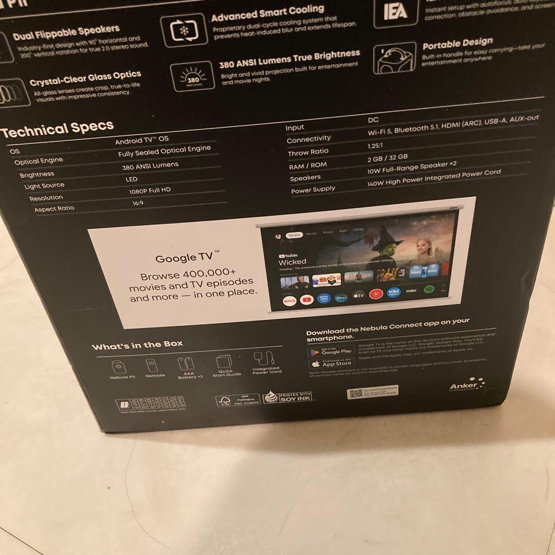 【新品】Anker Soundcore Nebula P1i プロジェクター