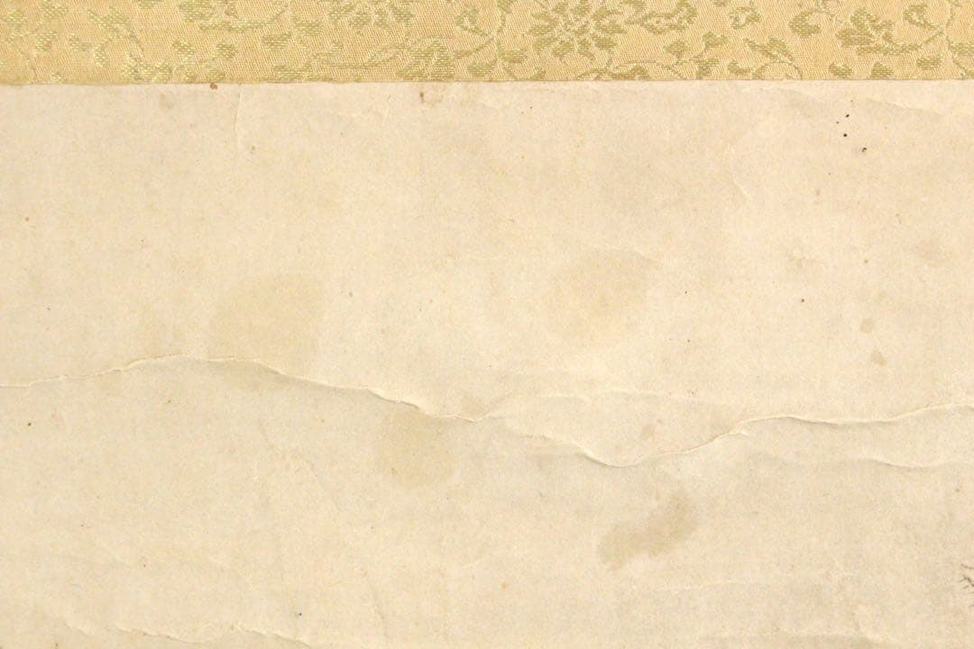 No5220掛軸　作者不明　水墨狐図　紙本　日本画　古画　絵画　古美術　送料無料